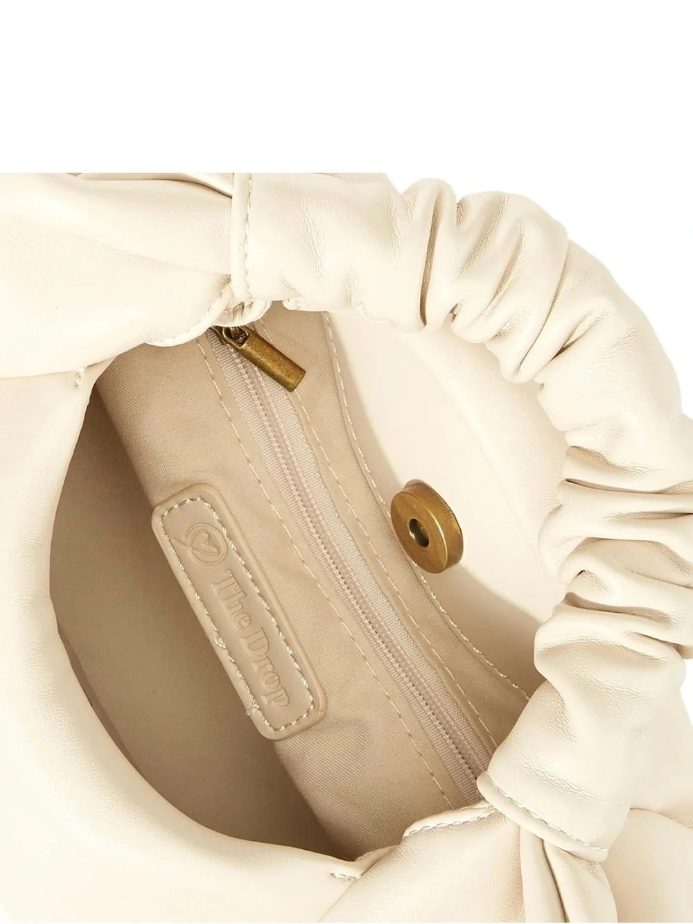 The Drop Adison Soft Ruched Top-Handle Bag NWT #Lux-P